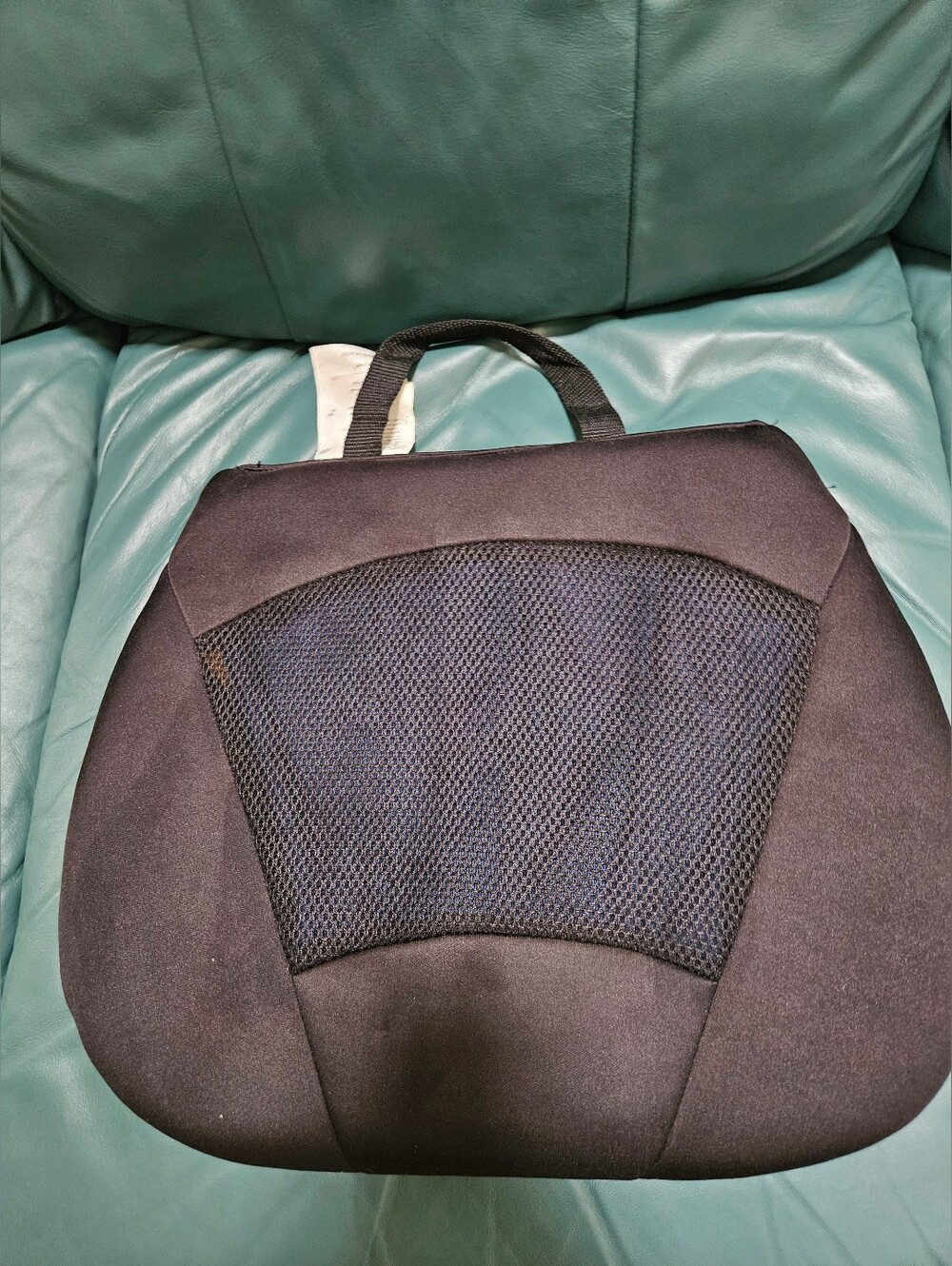 Men's Black Travel Seat Cushion with Mesh Back
